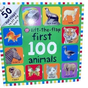 Lift the Flap childrens book First 100 animals